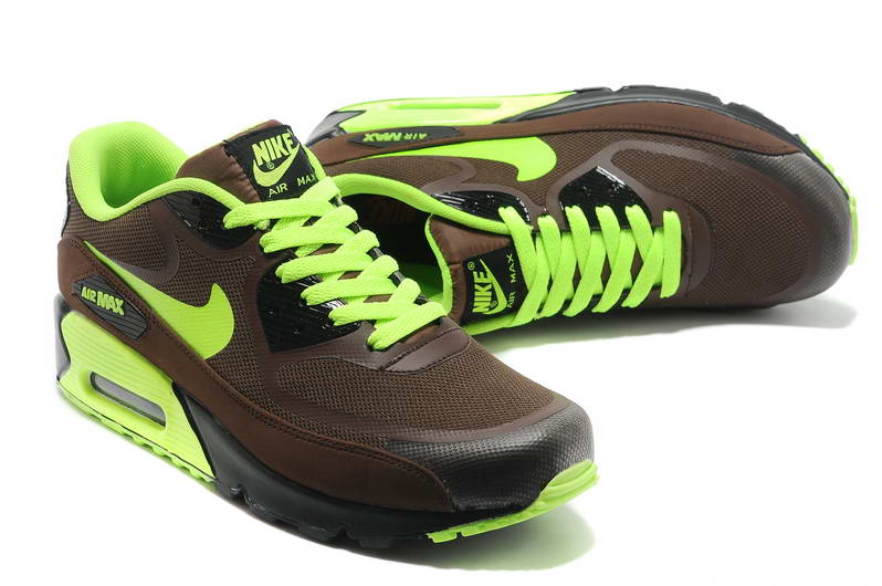 Nike Air Max 90 Chaussures Hommes pre TAPE Marron Noir Vert (2)
